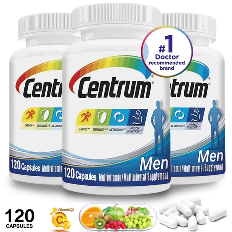 Centrum Multivitamin for men and mineral supplements, energy support, muscle mass, immune system, antioxidants