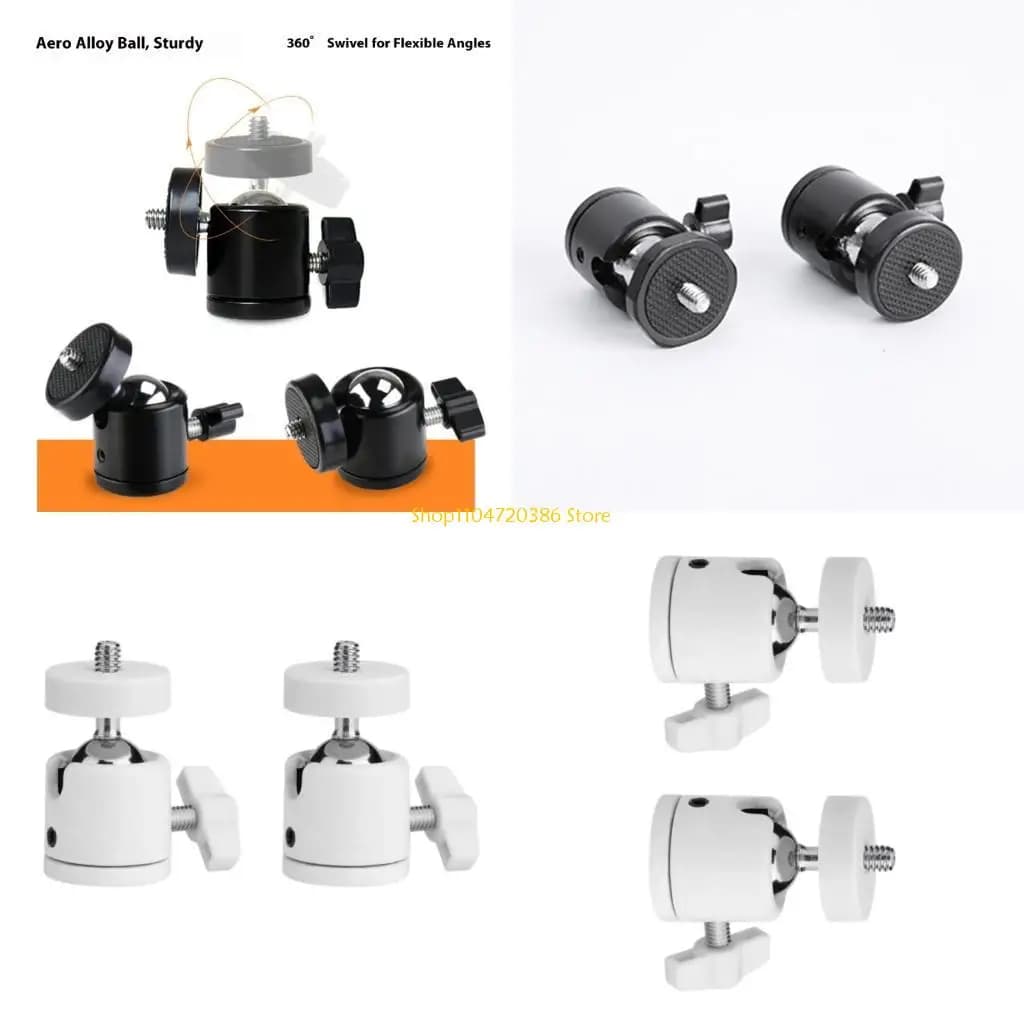 K0EA Adattatore universale in metallo con montaggio a vite da 1/4" Supporto per fotocamera completamente rotante per in