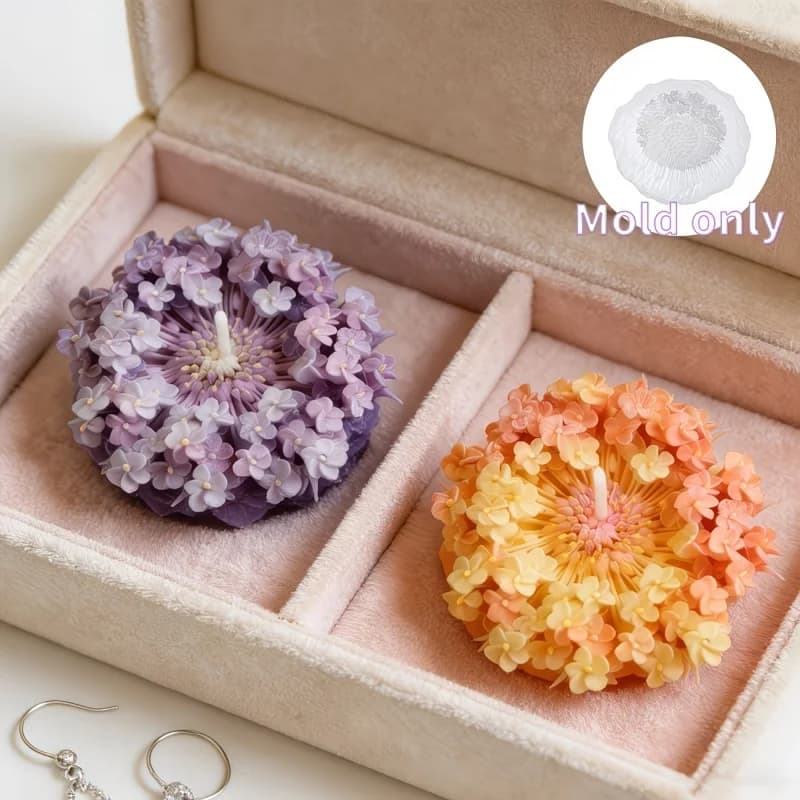 1 stampo in silicone a forma di fiore di smeraldo, riutilizzabile, adatto per candele, resina, gesso, produzione fai da te, Pasqua, festa della mamma, casa in primavera