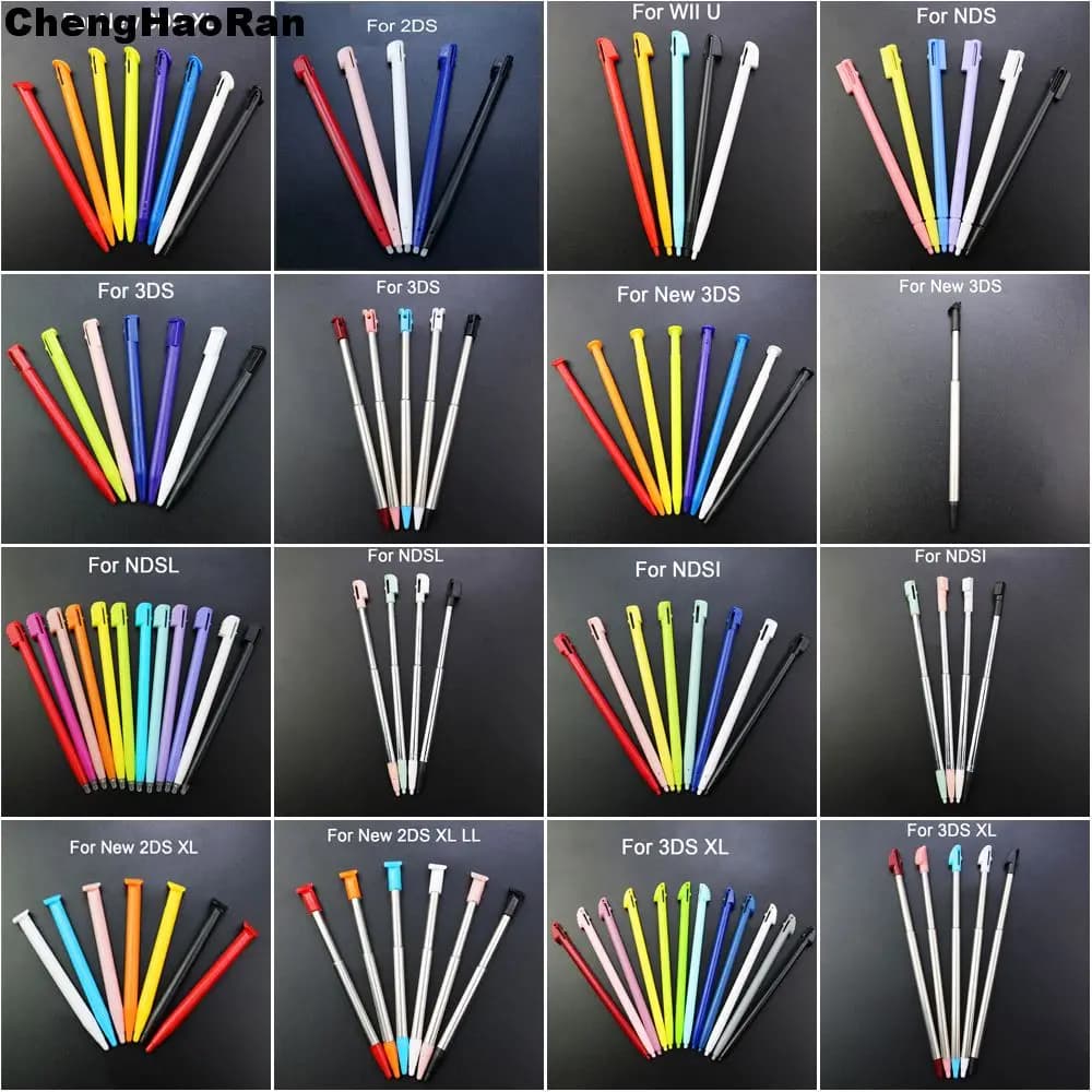 1Set 5-12pcs Plastica/Metallo Touch Screen Stilo Penna Console di Gioco Penna per NDSL NDSi NDS WIIU 2DS 3DS XL LL Nuovo 3DSXL LL Nuovo 2DSXL