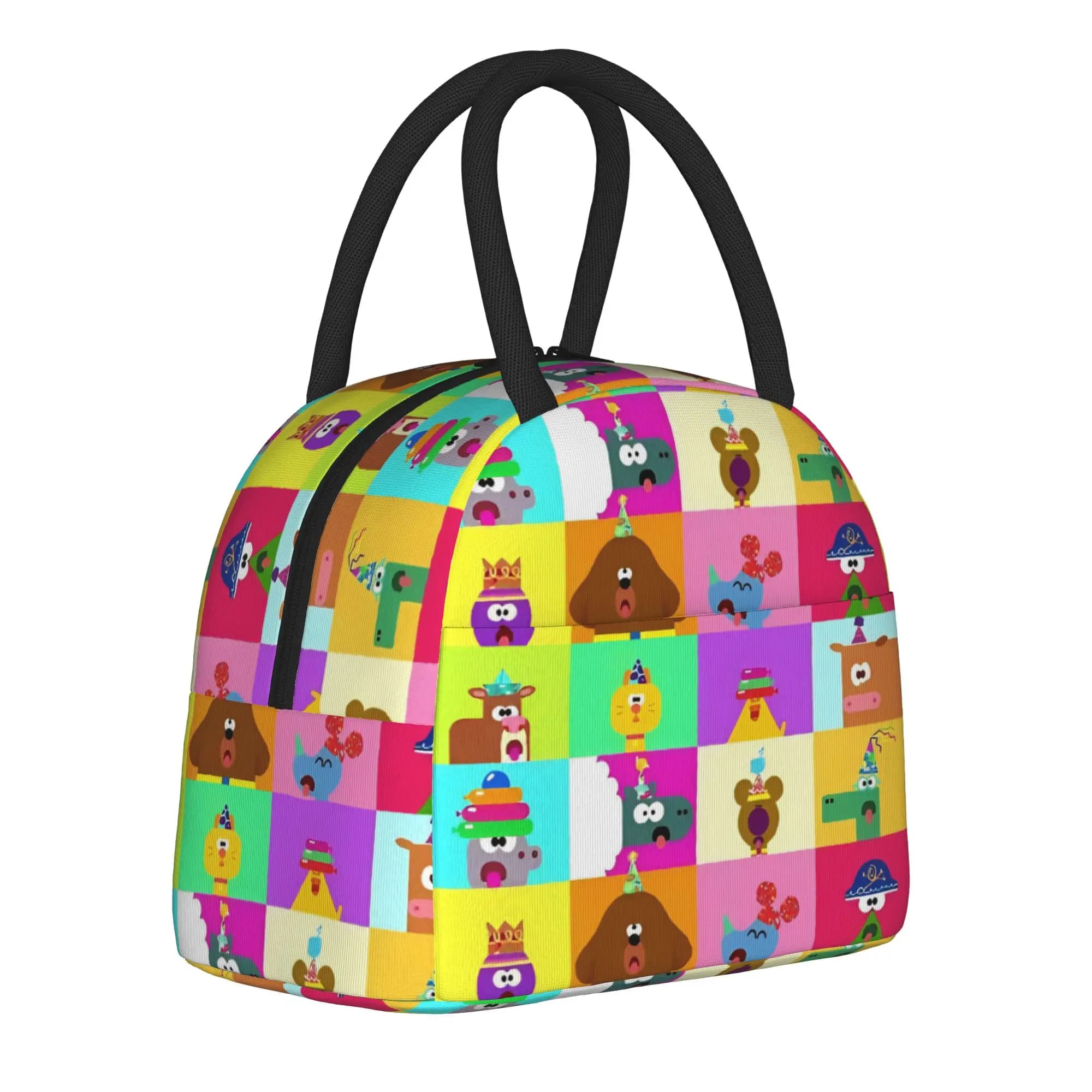 D-Dugges Dog Game Cartoon Insulated Lunch Bags Portable Lunch Container Cooler Bag Tote Lunch Box Beach Picnic Food Handbags
