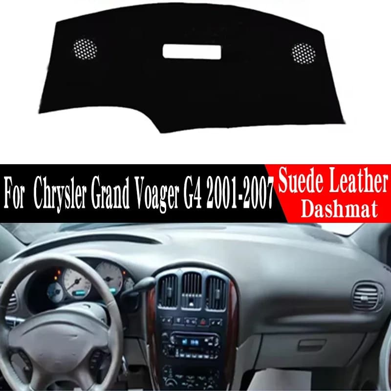 For Chrysler Grand Voager G4 2001~2007 Car Dashboard Cover Dash Mat Non-slip Sun Shade DashMat LHD Car-styling Suede Leather