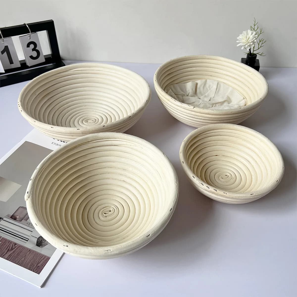 Indonesian Rattan Basket for Liege of the French and European Bread, Fermentation Bowl, Egg Basket, Oven Mold