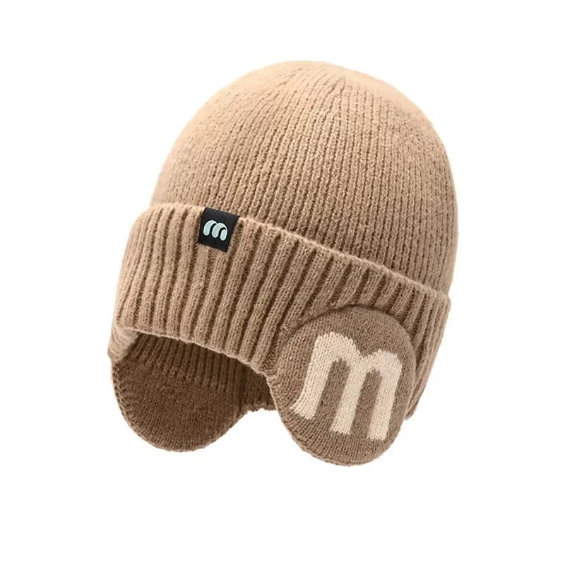 Cappello invernale lavorato a maglia da uomo all'aperto Berretto bomber foderato in pelliccia sintetica Paraorecchie Protezione per le orecchie da ciclismo casual