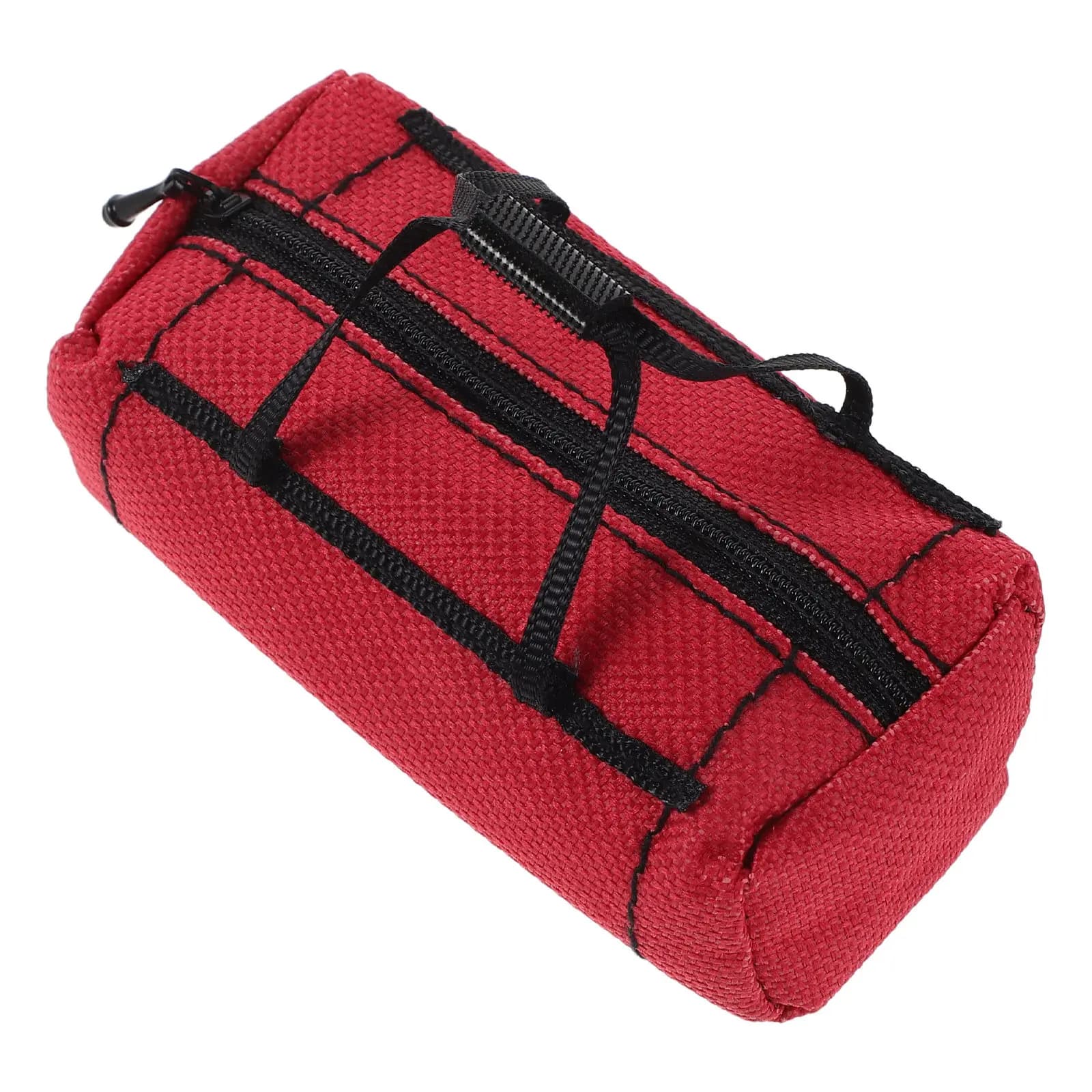 Mini Rc Luggage Bag Red 1:10 Scale Simulation Suitcase Travel Bag Decorative Accessory for Rc Car Display Collectors