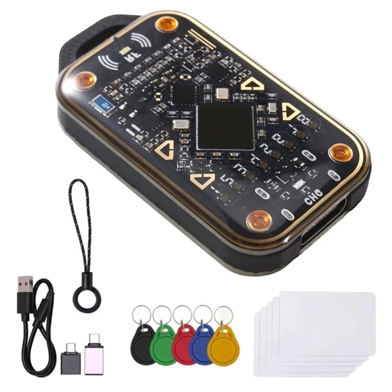 ABKI-Chameleon V3.0 RFID Smart Chip Emulator NFC Read Writer ID IC Card Tag Copyer+ 5XUID Keychain/Card Smart Card Reader