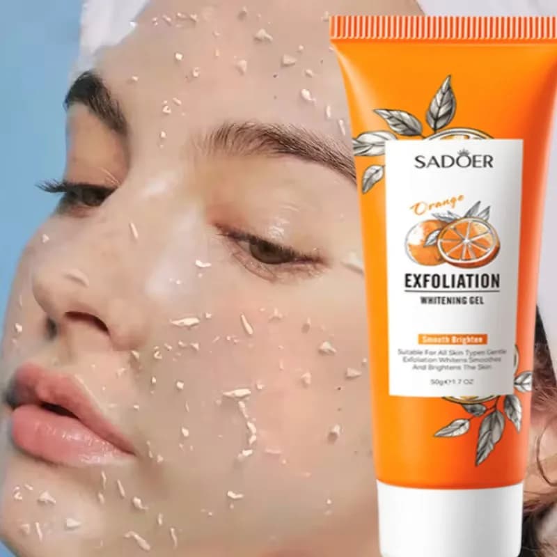 Orange Exfoliating Peeling Gel Facial Scrub Moisturizing Nourish Repair Scrubs Blackhead Removal Face Cleanser Korean Cosmetics