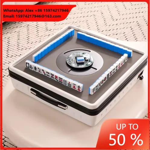 Modern Portable Automatic American And Chinese Mahjong Table With Magnetic Tiles And Handheld Mini Gaming Table