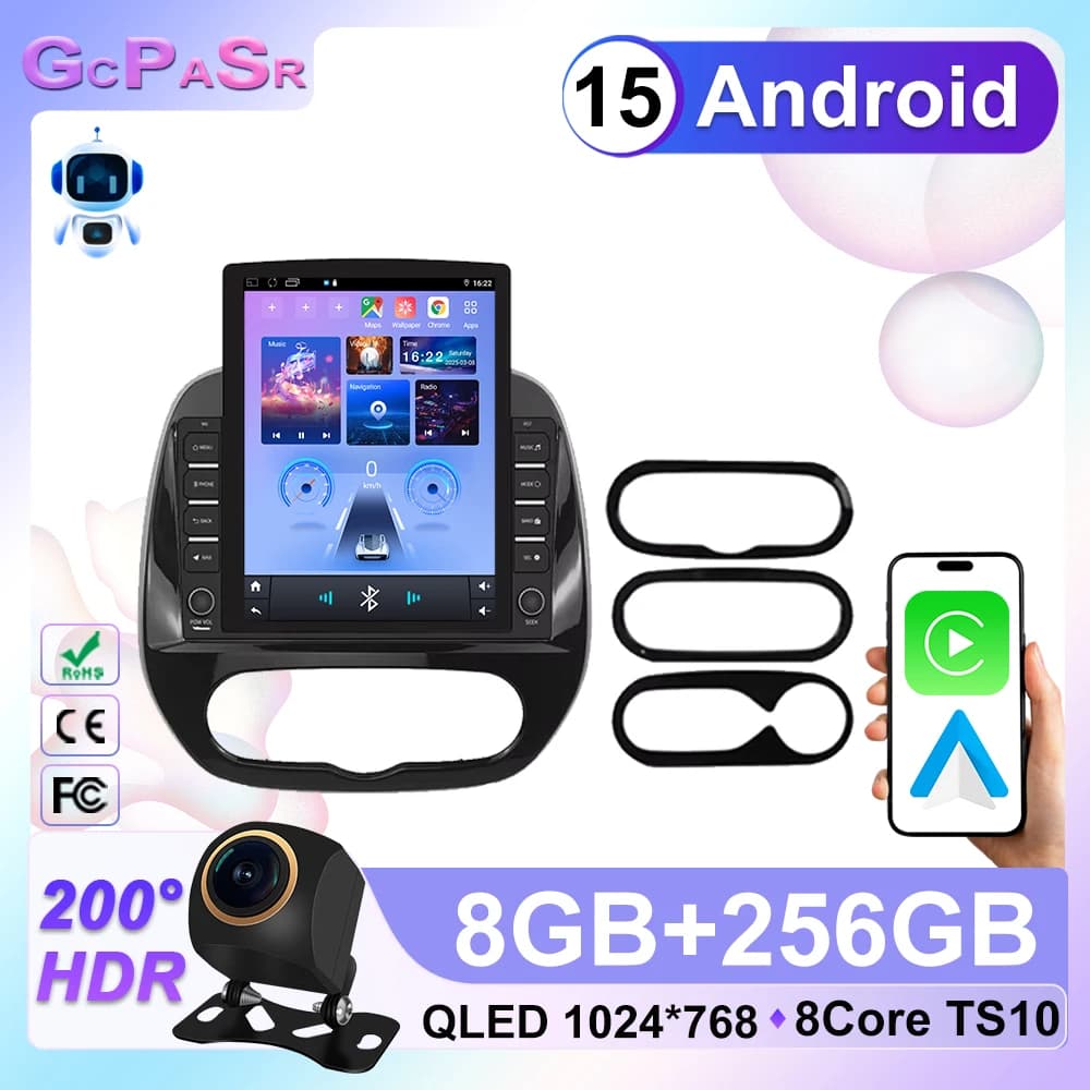 9.7inch Car Radio For Renault Kaptur Captur 2016-2019 Stereo Carplay GPS Navigation System 2 din DSP Multimedia Android 15 Auto