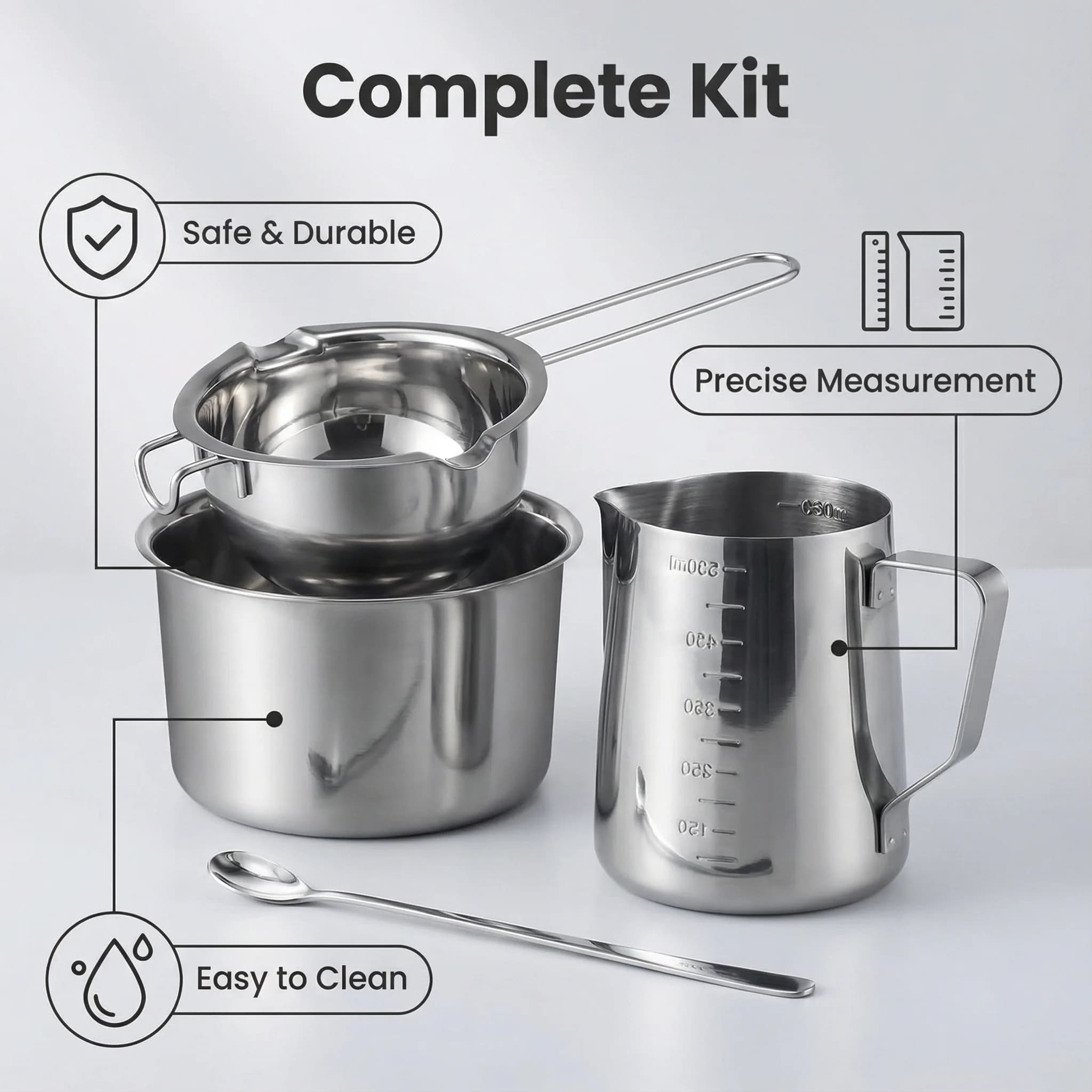 DIY Handmade Aromatherapy Candle Making Kit Soap Making Design Tools Baking Supplies Measuring Cup Wax Melting Pot
