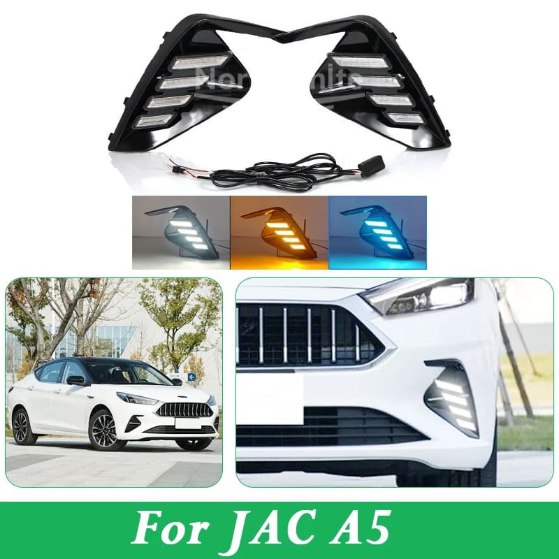 Aggiorna gli accessori dinamici per auto paraurti KMC faro per JAC A5 fendinebbia a LED con luce diurna