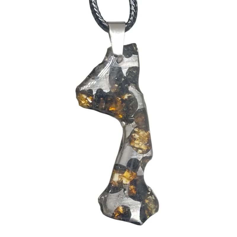 2.6g Seymchan Olive Meteorite manual Pendant Olive Meteorite Natural Olive Meteorite Necklace Pendant Specimen Collection- LB163
