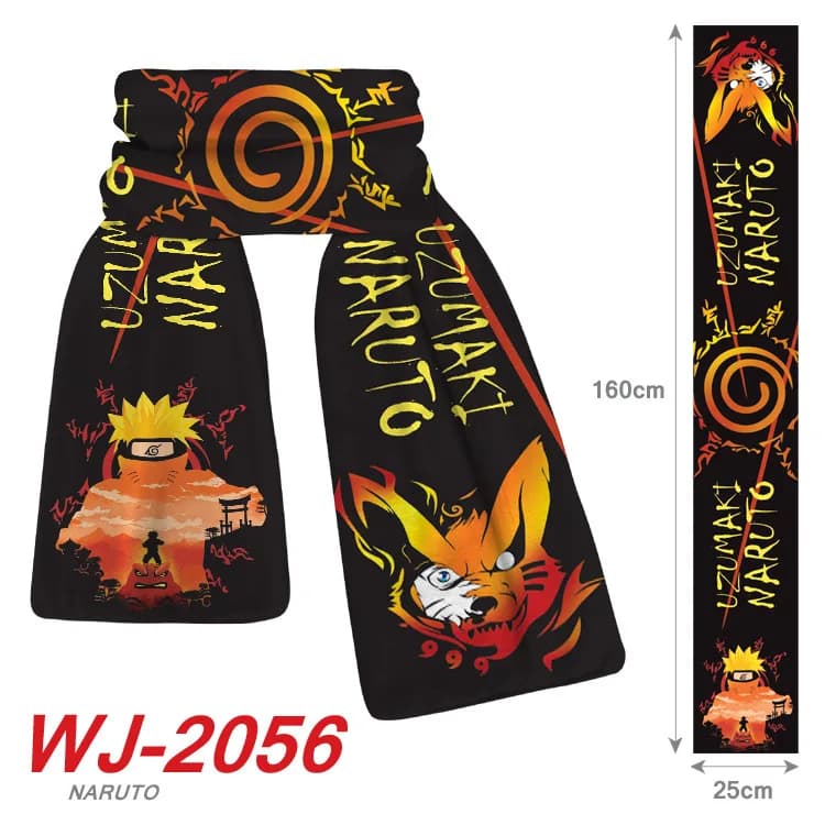 Sciarpa Anime Naruto Carina, Sciarpa Invernale in Pile Polare per Bambini e Bambine, Regalo di Natale