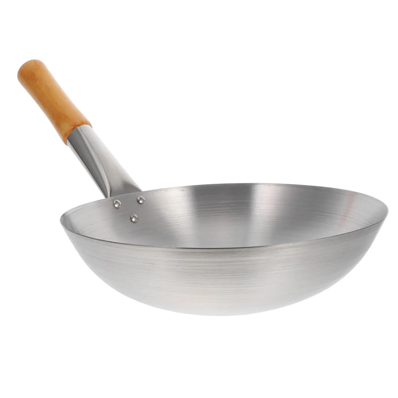 Padella Antiaderente in Acciaio Inox, Wok Profondo, Grande Pentola da Cucina per Cucina Cinese