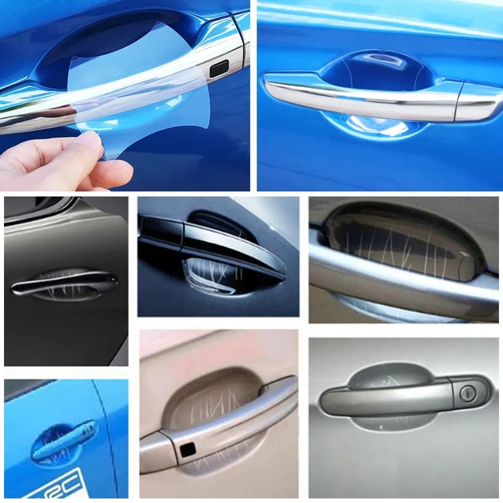 5pcs universale invisibile maniglia della portiera dell'auto graffi frullati dell'automobile pellicole protettive in vinile pellicole protettive per la maniglia dell'auto