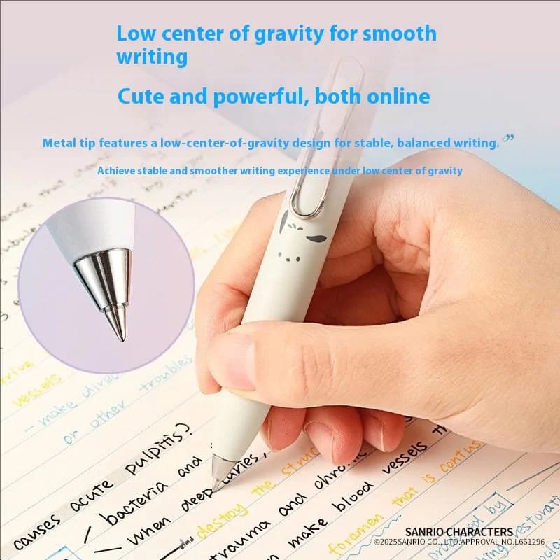 Uni MiNi Penna a inchiostro gel tascabile portatile 0,5 mm Penna carina paffuta comoda con impugnatura per scrittura Penna per cancelleria Penne tascabili piccole con nucleo spesso