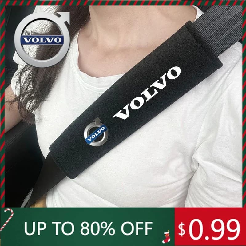Emblems 2 pcs Auto Safety Belt Pad Safety Belt Shoulder Cover Morbida Zerbino For Volvo Rdesign XC40 XC60 V60 V40 XC90 V50 S60 V70 S90 Ole