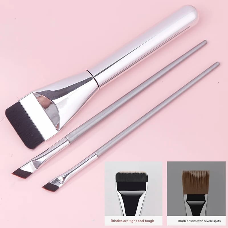 Set di Pennelli per Trucco Ultra Sottili Senza Tracce, Pennelli per Correttore e Eyeliner, Accessori Cosmetici per la Bellezza Quotidiana Femminile