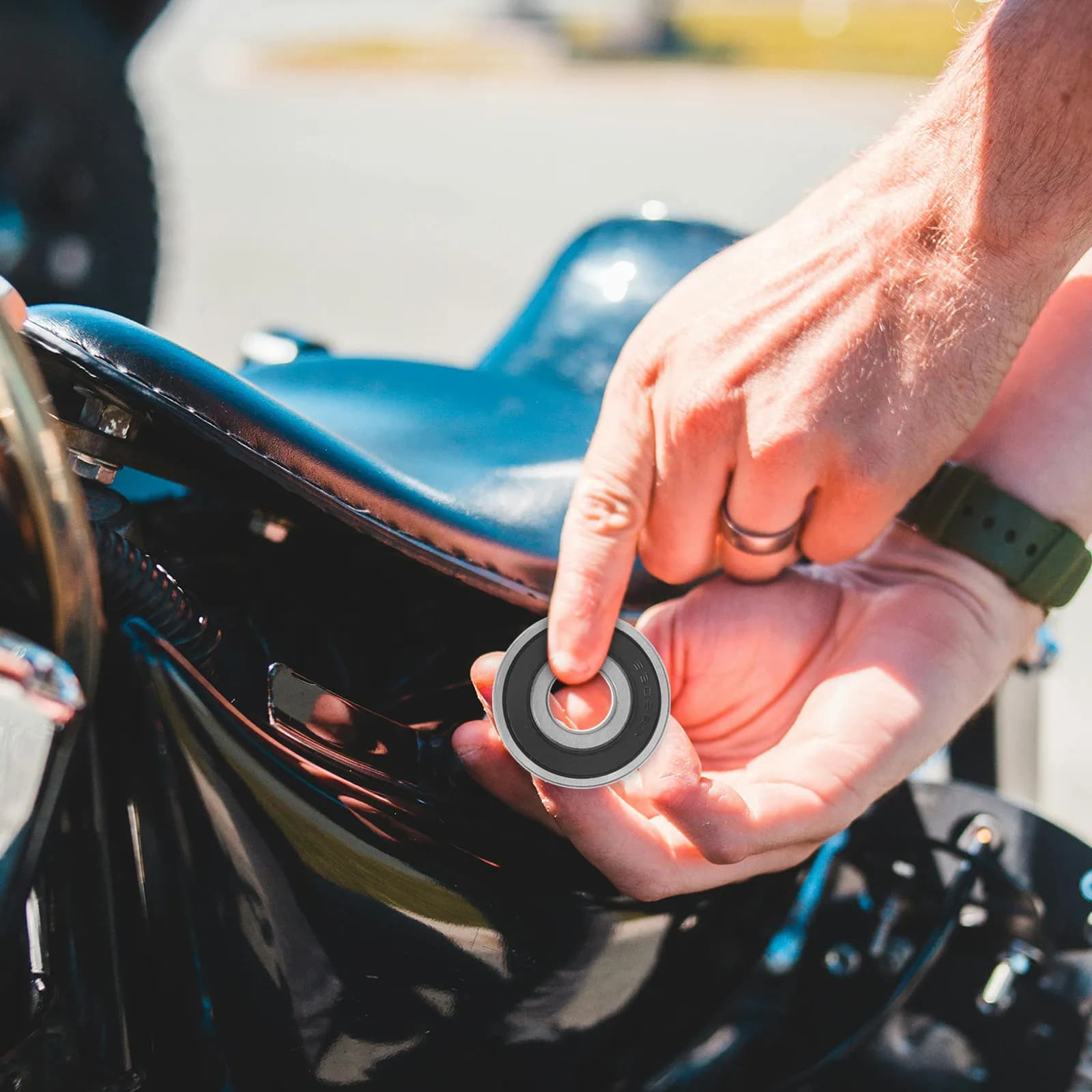 Cuscinetto dell'asse posteriore per moto elettrica, resistente, per scooter, kit cuscinetti ruota di ricambio, parte leggera per ruota posteriore moto