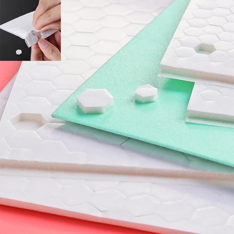 3D biadesivo adesivo schiuma punti nastro di fissaggio colla forte adesivo magico gancio e anello fai da te scrapbooking progetto artigianale 2020
