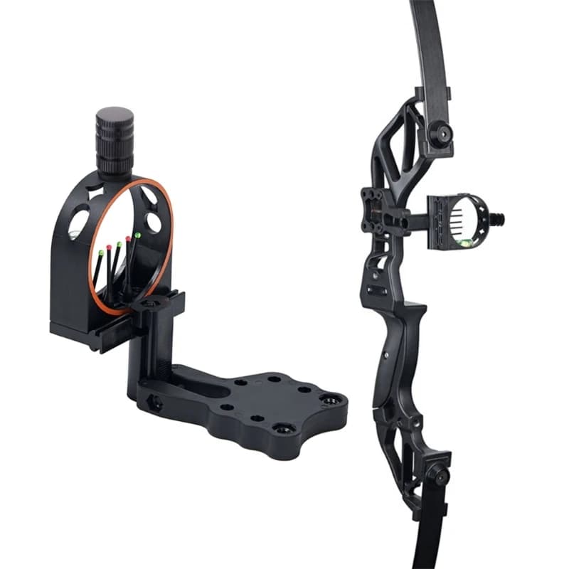 Mirino in plastica personalizzato a cinque aghi con due tipi di marcature per aumentare la precisione per accessori sportivi da esterno e accessori per arco