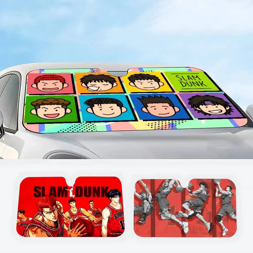 Anime Slam Dunk Windshield Sunshade Windscreen Cover Sun Shade Auto Sun Visor Car-covers Car Solar Protection