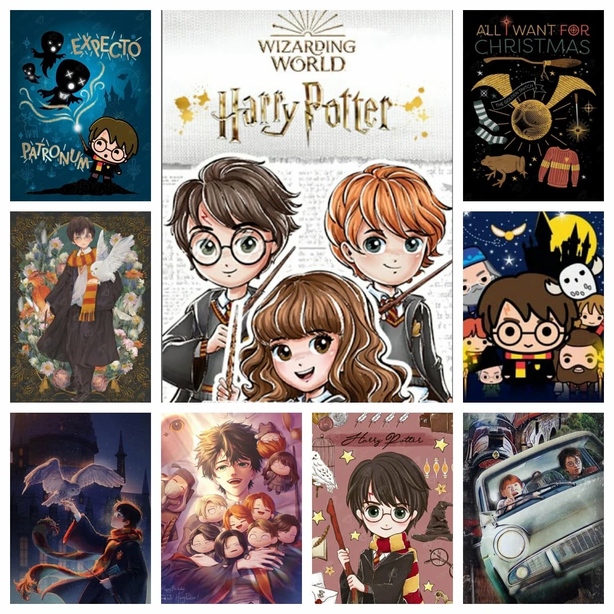 Personaggi dei cartoni animati di Harry Potter Pittura diamante Punto croce Castello di Hogwarts Mosaico Ricamo Strass Decorazioni per la casa Regalo per bambini