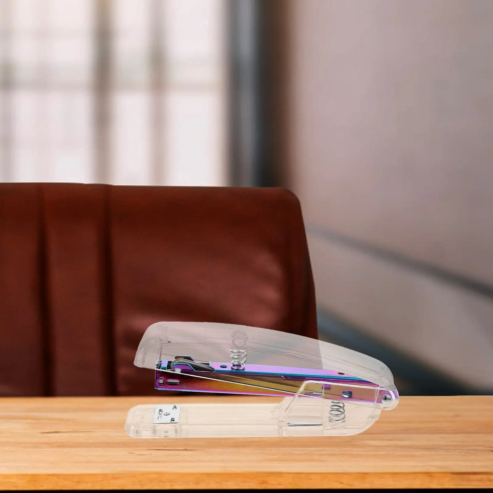 Cucitrice in Plastica Trasparente, Design Moderno e Semplice, Prestazioni di Cucitura Stabili, Ritorno Automatico a Molla per Ufficio, Casa, Aula