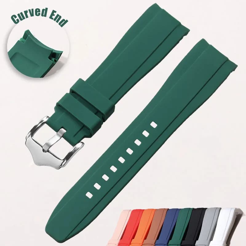 20mm 22mm Rubber Strap High Quality Curved End Silicone Watch Band for Swatch for Omega Moonswatch Bracelet Waterproof Wristband