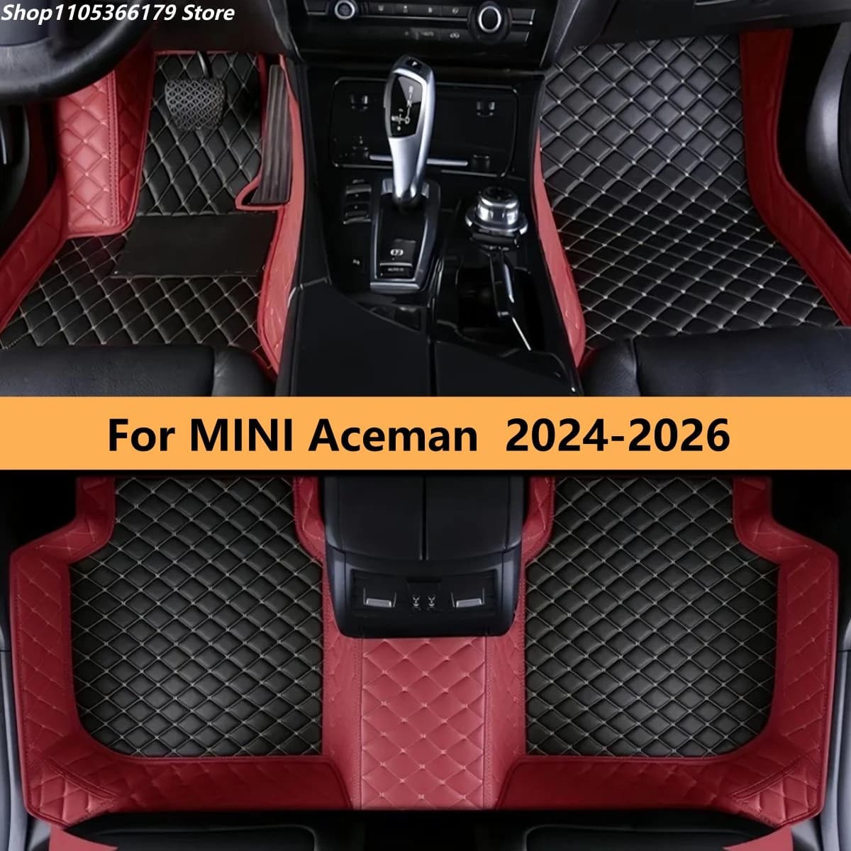 Tappetini Auto in Pelle per MINI Aceman 2024 2025 2026 - Set Completo di Tappeti e Moquette per Auto