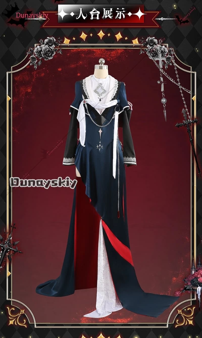 -YiNuo@Nu Carnival Blade Costume Cosplay Vestito da suora Wimple Accessori Prop Uniforme Gioco per le donne Anime Gioco di ruolo Outfit