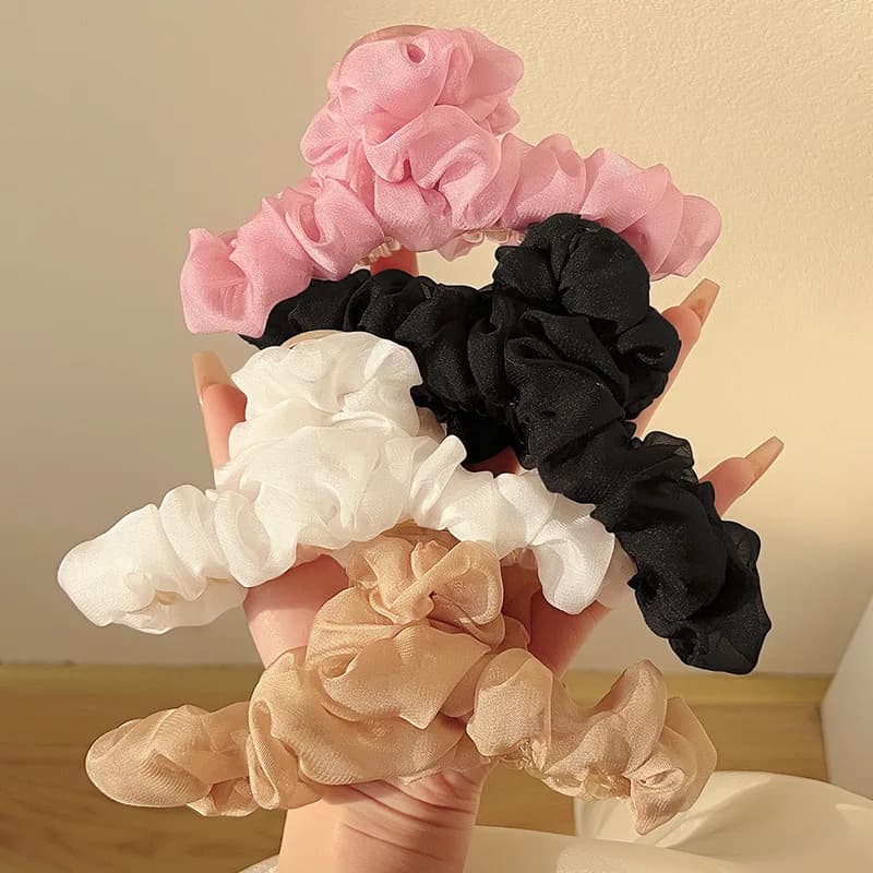 Set di 4 Grandi Fermagli per Capelli a Rete per Donna, Eleganti Clip a Squalo, Fermagli per Coda di Cavallo alla Moda