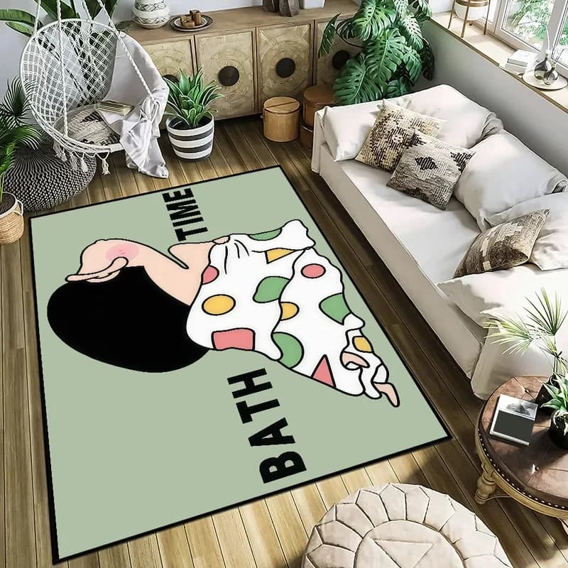 Tappeto Tufted Antiscivolo VIKAMA C-chan con Cartoni Animati, Tappetino Divertente per Arredamento Casa, per Camera da Letto, Bagno, Soggiorno, Ingresso - Simpatico Tappetino da Pavimento