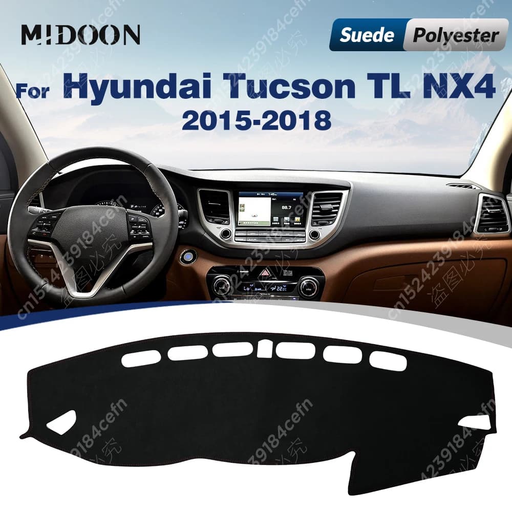 Auto Cruscotto Copertura Per Hyundai Tucson TL NX4 2015 2016 2017 2018 Dash Zerbino Parasole Anti-Uv Tappeti Accessori Auto