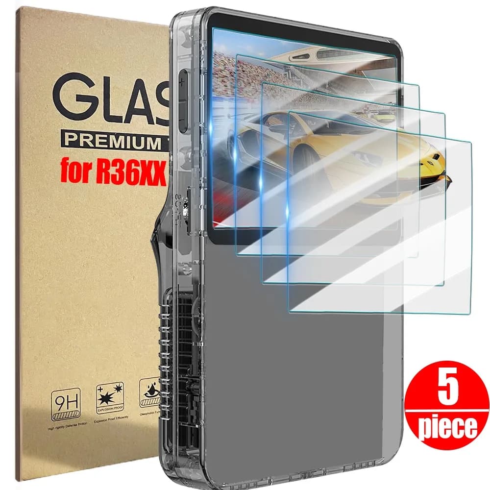 1-5 pezzi Proteggi schermo in vetro temperato per pellicole protettive in vetro R36XX HD per accessori per console di gioco con pellicola antigraffio R36XX
