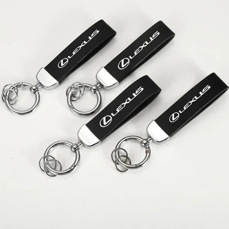 Car Sticker For Lexus F SPORT ES RX NX LS UX LM LX GX LC RZ IS CT GS Car Pendant Decorative Key Holder Metal Leather Keychain K