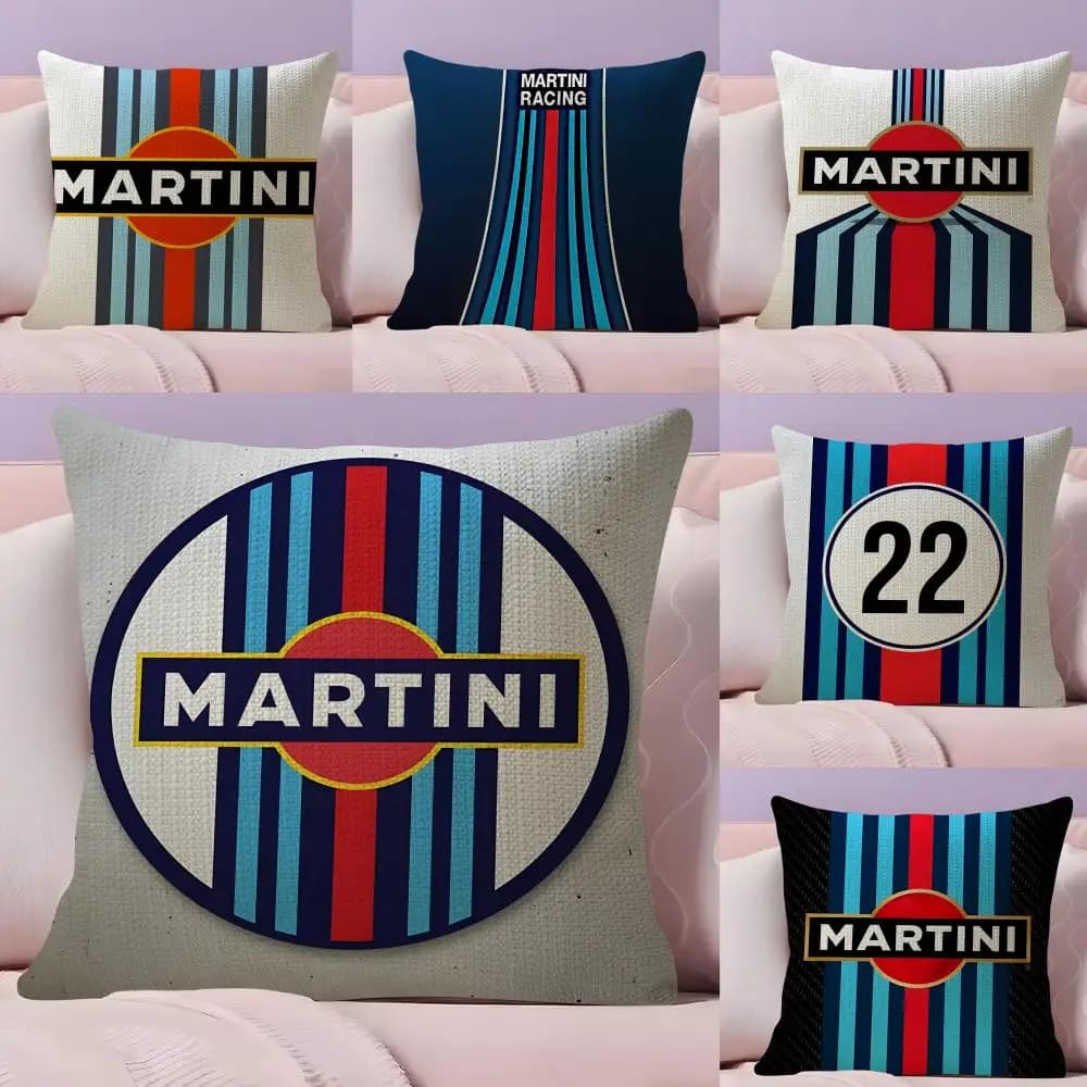M-Martini brand pillow sheet, natural linen pillowcase, front-back printing, decorative pillowcase for sofa, home decoration, gift