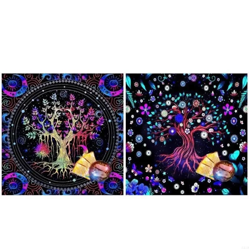 Copritavolo quadrato in flanella, tarocchi, altare, in tessuto, per giochi da tavolo, tappetino astrologico