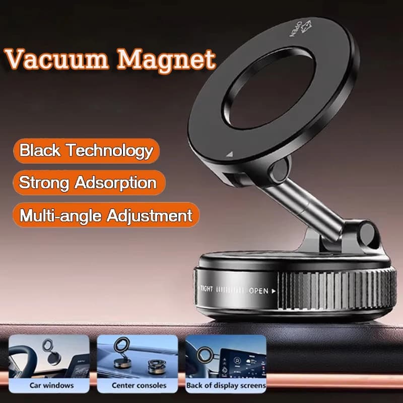 Supporto per telefono per auto Magsafe Supporto per telefono magnetico sottovuoto a ventosa 360 ° Supporto per telefono a ventosa girevole e pieghevole 2025