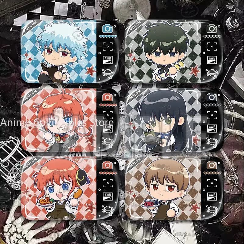 Badge Anime Gintama Sakata Gintoki Okita Sougo, Spilla Cartoon per Vestiti, Zaini, Accessori Gioielli, Regali