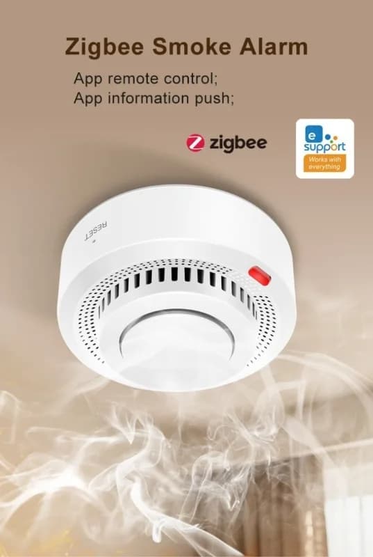 Allarme Antifumo Intelligente EWelink Zigbee a Batteria, Ideale per Hotel e Case, Controllo Remoto Compatibile con Alice e Google Home