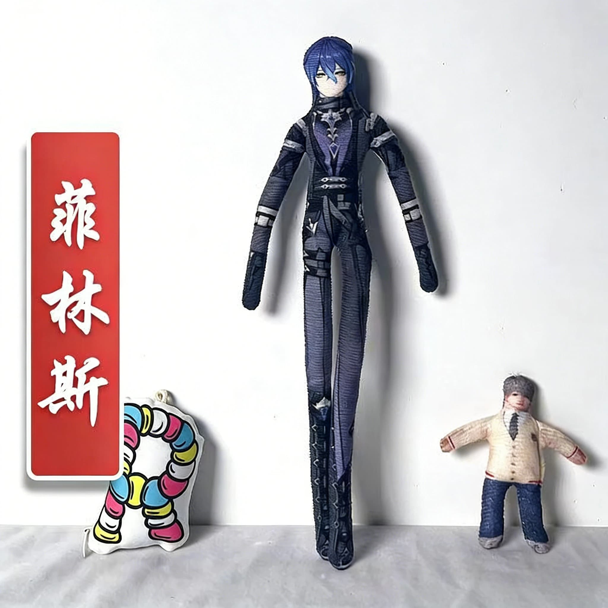 Genshin Impact Dahlia Skirk, Bambola di Peluche Anime Personalizzata con Scheletro in Filo Metallico, Accessori per Bambole d'Azione, Ornamenti e Regali