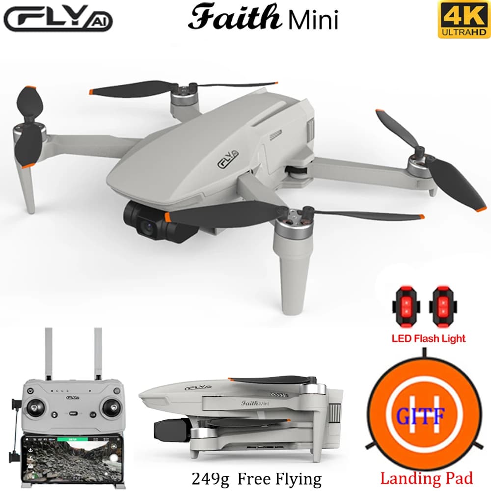 CFLY Faith Mini Drone 4K Professionale HD Macchina Fotografica 5G GPS Wifi 3-Axis Gimbal 249g Brushless 3KM Distanza Pieghevole RC Quadcopter Giocattolo
