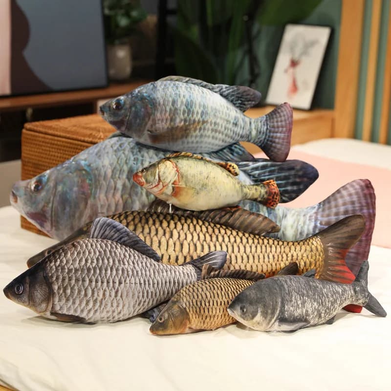 30cm/11.8in simulazione divertente pesce peluche cuscino creativo cuscino sonno per bambini ragazze giocattoli per gatti
