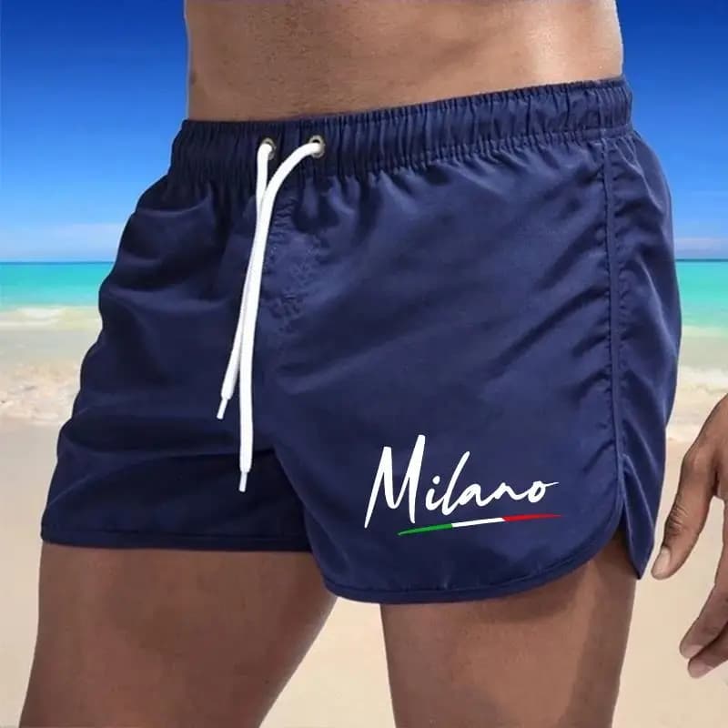 2026 Brand New Mens Board Shorts Italy Design Printed Beach High Quality Male Summer Running Cycling Boxing Cool