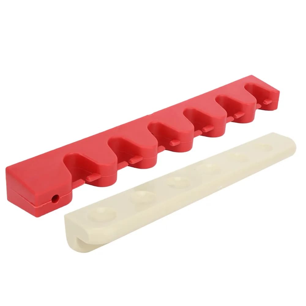 Accessori per Biliardo, Supporto in Gomma per Stecche da Biliardo con 6 Fori, Porta Stecche da Parete in Plastica per Uso a Muro
