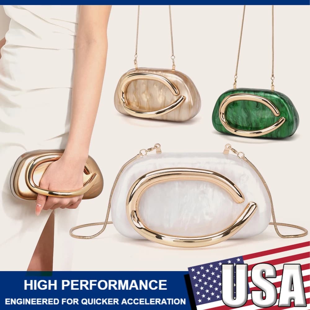 Women's Luxury Sera Clutch Bag 2025, Metal Shoulder Bag, Party Shoulder Bag, Box Hand Bag with Day Closure