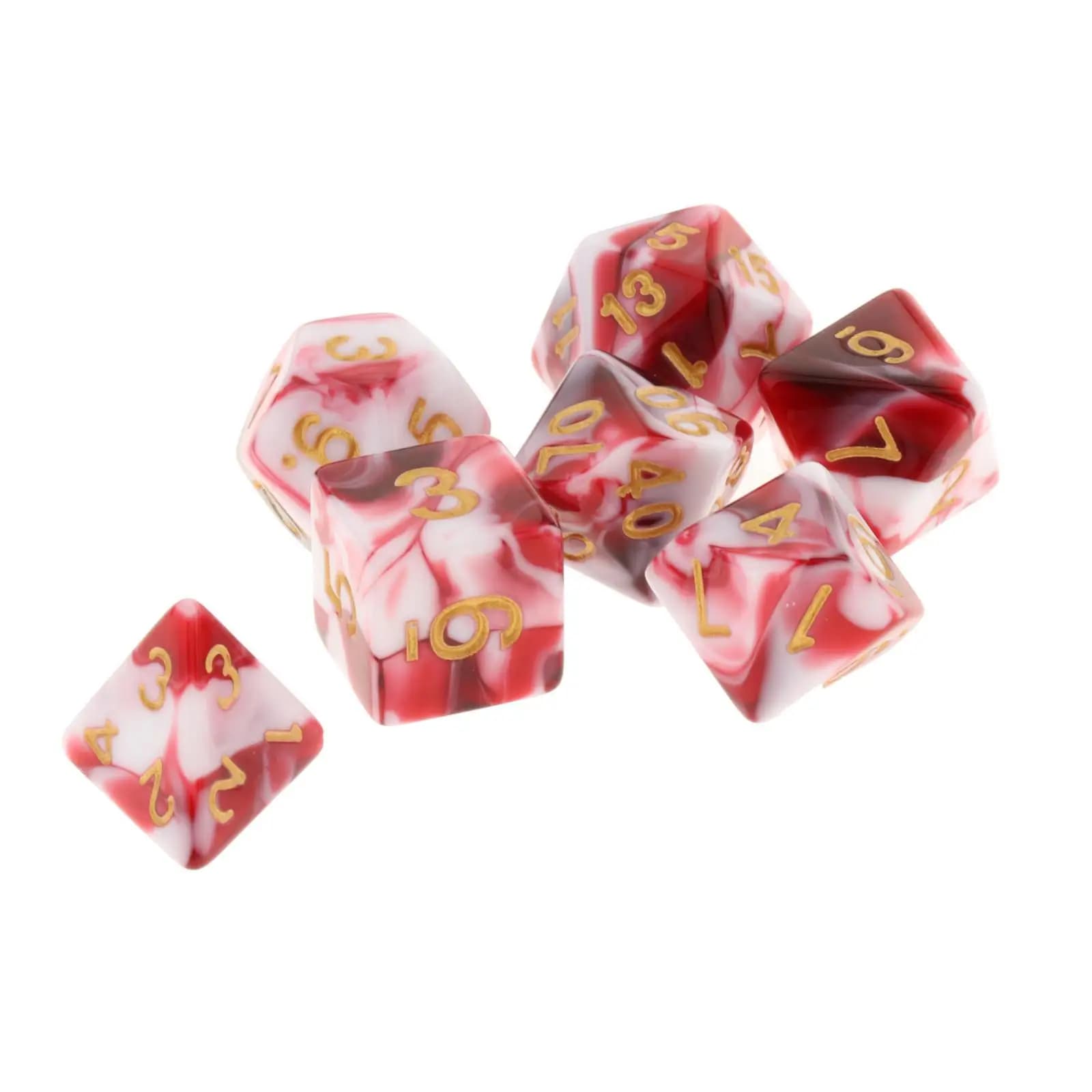 Set di Dadi Poliedrici Multifaccia in Acrilico, Colori Assortiti, per Giochi da Tavolo e Poker
