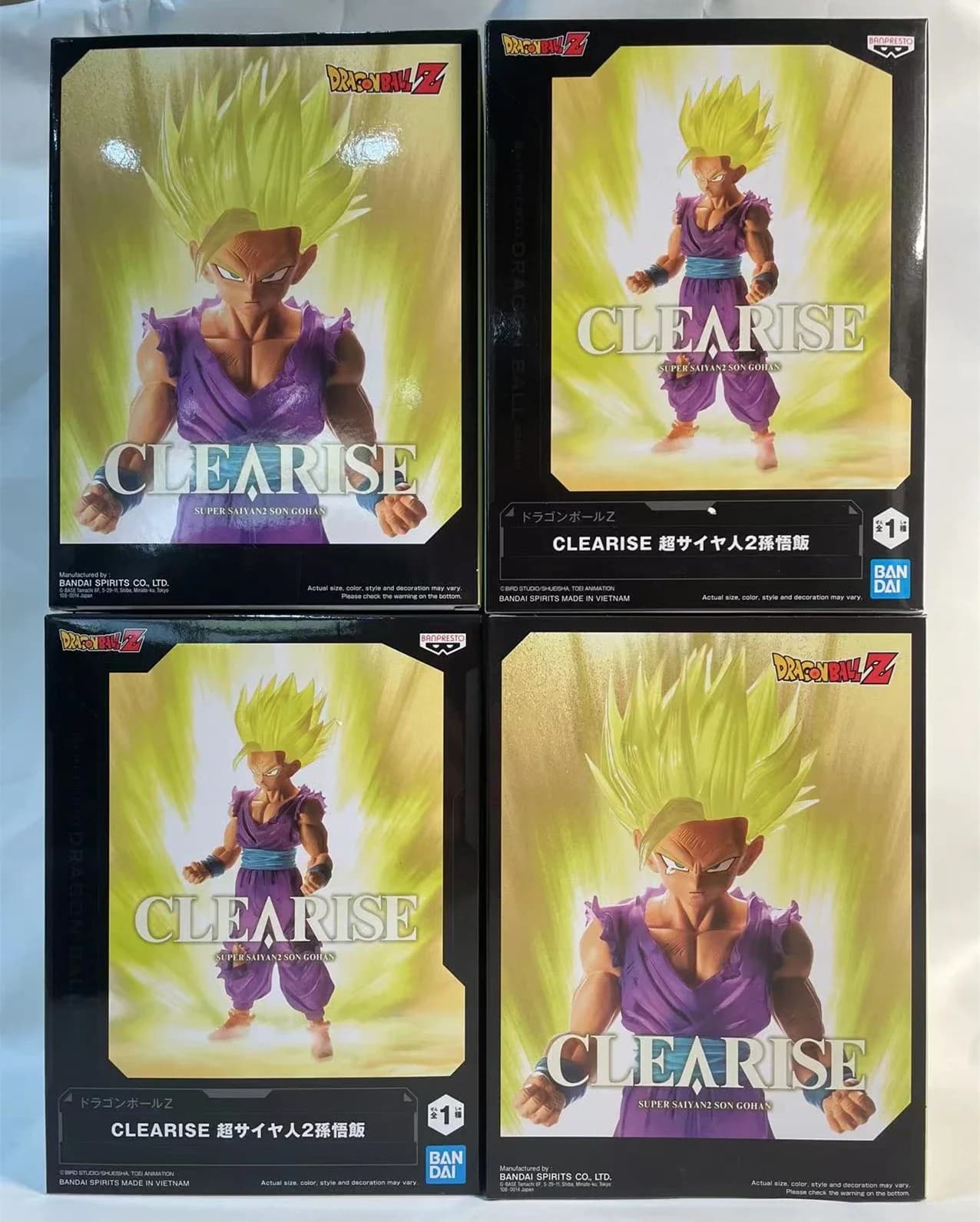 Original Bandai BANPRESTO Dragon Ball Z CLEARISE Son Gohan SSJ2 Super Saiyan 2 Anime PVC Action Figures 150mm PVC Model Toys