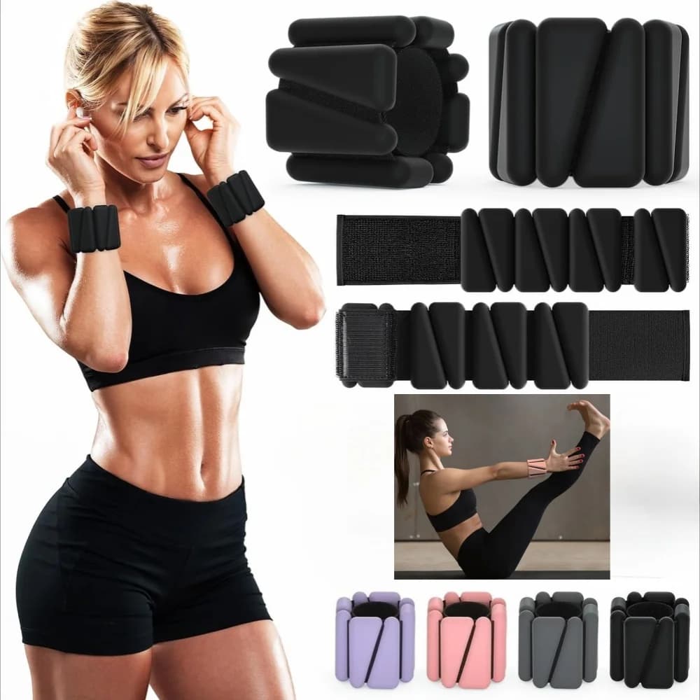 8 Colorful 1LB Ankle Straps Wrist Cuffs for Cable Machines Gym Fitness Glute Workouts Leg Training Resistance Padded Adjustable D-Ring Attachment Comfortable Velcro Women Men Exercise Equipment Black Pink Purple Grey